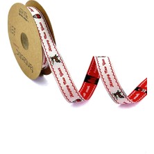 Fantastic Yılbaşı / Happy New Year / Geyik Desen Dokuma Kurdele (16MM Genişlik - 10MT Uzunluk)