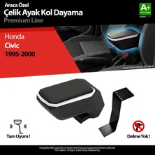 S-Dizayn Honda Civic Kol Dayama Kolçak Çelik Ayaklı Abs Gri 1995-2000 A+Kalite