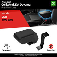 S-Dizayn Honda Civic Kol Dayama Kolçak Çelik Ayaklı Abs Siyah 1995-2000 A+Kalite