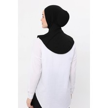 Altobeh Kadın Tesettür Pratik Boyunluklu Hijab - Sporcu Bone - Siyah