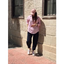 Dsa Fleur Pembe Çizgili Kadın Gömlek
