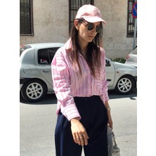 Dsa Fleur Pembe Çizgili Kadın Gömlek