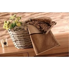 Özdilek Damask Desenli Havlu 50X90 Kahve