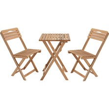 Xnewst New Ahşap Bistro Set Yeni