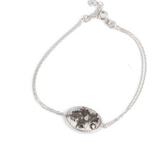 925 Ayar Gümüş Yaprak Modeli Zincir Bileklik, Beyaz