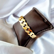 Trade Bazaar Kadın 316 L Çelik Kararmaz Desenli Kelepçe Bileklik