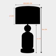 Minimal Lotus Opal Black Contrast Cam Abajur