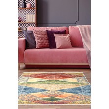 Dekoreko Dijital Salon Halısı Trend Keçe Kaymaz Taban Iskandinav Jacinda Renkli