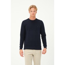 Msw Erkek Uzun Kollu Bisiklet-Sıfır Regular Fit Selanik Lacivert Sweatshirt