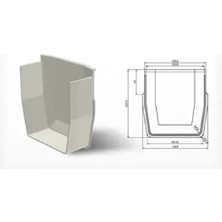 Fırat Köşeli Çatı Oluğu Körtapa 150 mm