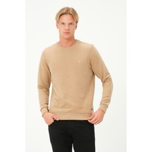 Msw Erkek Uzun Kollu Bisiklet-Sıfır Regular Fit Selanik Bej Sweatshirt