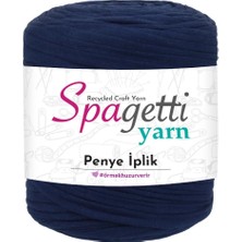 Spagettiyarn Penye Ip Pers Mavi El Örgü Ipliği