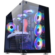 Cold Power Atx 7 * Argb Sessiz Fan Temper Cam Gaming Rgb Kontrolcüsü ve Uzaktan Kumanda Kasa