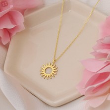 Dkmn Silver Güneş Şeklinde Gümüş Kolye