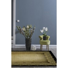 Dekoreko Dijital Salon Halısı Trend Keçe Kaymaz Taban Modern Roana Kahve