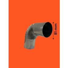 Rmd Shop Kamp Sobası Boru Baca Dirseği 90 Derece Q-81 mm