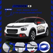 STS Oto Aksesuar Citroen C3 Oto Araç Kapı Koruma Fitili 5metre Parlak Mavi Renk
