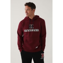 Harvard Koyu Kızıl Kahve Erkek Sweatshirt