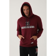 Harvard Koyu Kızıl Kahve Erkek Sweatshirt