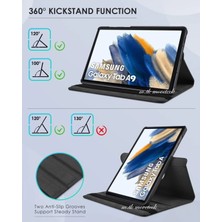 Case Logic Samsung Galaxy Tab A9 8.7 Inç Uyumlu Kılıf 360 Dönebilen Standlı Kapak Ekran Koruyucu SM-X110