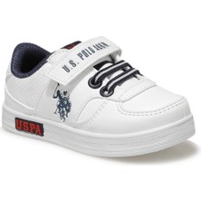 U.S. Polo Assn. 23 Numaralı Beyaz Erkek Çocuk Spor Ayakkabı Düz Taban ve Şık Tasarım