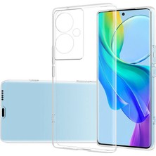 Gpack Vivo V29 Lite 5g Kılıf Süper Silikon Lüx Kamera Korumalı+Nano Şeffaf