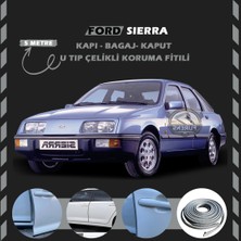 STS Oto Aksesuar Ford Sierra Oto Araç Kapı Koruma Fitili 5metre Parlak Gri Renk