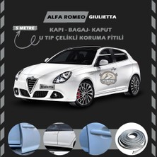 STS Oto Aksesuar Alfa Romeo Giulietta Oto Araç Kapı Koruma Fitili 5metre Parlak Gri Renk