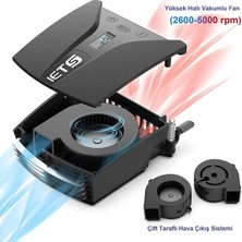 Moonix Iets Dijital Göstergeli Notebook Soğutucu Vakumlu Fan Hız Ayarlı Yeni Nesil Minimum Ses