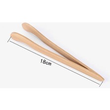 Wangchuang Bir 18 cm Bambu Ahşap Çay Klipler Mutfak Yemek Maşası Salata Tost Maşası Cımbız Buz Şeker Çay Klip Çok Fonksiyonlu Teaware Aksesuarları (Yurt Dışından)