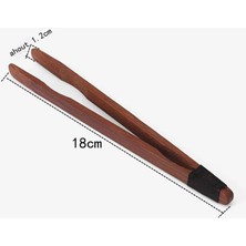 Wangchuang Bir 18 cm Bambu Ahşap Çay Klipler Mutfak Yemek Maşası Salata Tost Maşası Cımbız Buz Şeker Çay Klip Çok Fonksiyonlu Teaware Aksesuarları (Yurt Dışından)