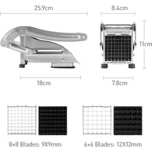 Wangchuang Gümüş Patates Doğrayıcı Patates Kızartması Kesme Makinası Sebze Araçları Parçalayıcı Salatalık Çok Paslanmaz Çelik Patates Dilimleme Mutfak Alet (Yurt Dışından)