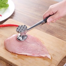 Wangchuang Gümüş - Siyah Katı Gevşek Et Çekiç Ev Kırık Kas Gevşek Et Iğnesi Mutfak Çekiç Et Çekiç Biftek Domuz Pirzolası Tavuk Steakhammer (Yurt Dışından)