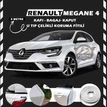 STS Oto Aksesuar Renault Megane 4 Oto Araç Kapı Koruma Fitili 5metre Parlak Beyaz Renk