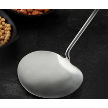 Wangchuang 11X8.5X42.5 cm Paslanmaz Çelik Büyük Uzun Saplı Spatula Kaşık Kepçe Restoran Kantin Şefi Büyük Pot Kürek Mutfak Eşyası Seti Bambu Spatula (Yurt Dışından)