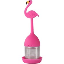 Wangchuang Flamingo 304 Paslanmaz Çelik Çay Demlik Flamingo Limon Şekli Çay Topu Silikon Saplı Çay Yaprağı Filtre Süzgeç Bitkisel Baharat Için (Yurt Dışından)