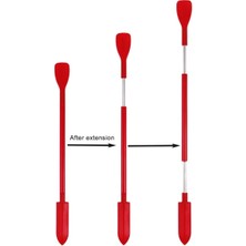 Wangchuang 1 Pc Kırmızı Spatula Çift Kafalı Kazıyıcı Silikon Mini Spatula Fırça Uzatılabilir Slicker-Kaşık Kremalı Kek Reçel Kazıyıcı Spatula Mutfak Pişirme Araçları (Yurt Dışından)