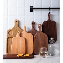 Wangchuang 22X40 cm Sıcak Satış Ceviz Kayın Ahşap Kesme Tahtası Katı Mini Taşınabilir Doğrama Ahşap Açık Servis Gıda Meyve Biftek Ekmek Peynir Aperatifler Paneli (Yurt Dışından)
