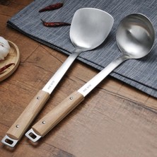 Wangchuang I Dayanıklı Taşınabilir Paslanmaz Çelik Yapışmaz Turner/kepçe Gıda Wok Spatula Kaşık Mutfak Gereçleri Pişirme Gereçleri Tencere Spatula (Yurt Dışından)