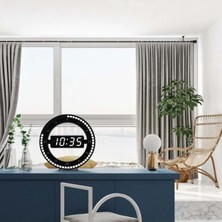 3D LED Dijital Elektronik Modern Duvar ve Masa Saati Tarih Derece Modern Saat