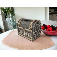 Mimozaavm Klitli Tip Box Bahşiş Kutusu ve Kumbara Sandık Tipi Ahşap Tipbox