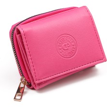 Bukuli Bags Fuşya Pembe Renk Kadın Cüzdan Soft Yumuşak Yapılı Kadın Cüzdan