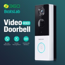 Botslab +360 Botslab R801 3mp 2k Akıllı Ev Görüntülü Kapı Zili Kablosuz Wifi Güvenlik Koruma Hdr Gece Görüş Alexa Google 2024 Model