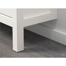 IKEA 4 Bölmeli Hemnes Ayakkabı Dolabı, Beyaz Renk 107X22X101 cm Mdf