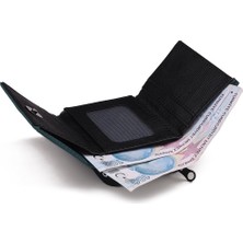 Bukili Bags Soft Yumuşak Yapıya Çok Bölmeli Kartlık Fermuar bölmeli Yeşil Renk Cüzdan Standart Boy  Cüzdan
