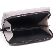 Bukili Bags Beyaz Renk Cüzdan Büyük Boy Geniş Çok Bölmeli Özel Kumaş Kadın Cüzdanı