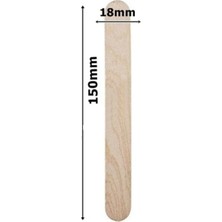 Ahşap Dil Çubuğu Naturel 100'LÜ Paket Geniş 150*18 mm Çx