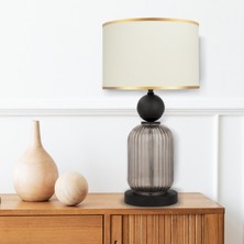 Minimal Lotus Opal Black Cam Abajur