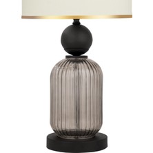 Minimal Lotus Opal Black Cam Abajur