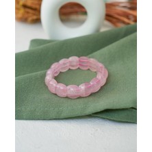 The Stone Passion Pembe Kuvars Doğal Taş Kadın Bileklik Özel Kesim